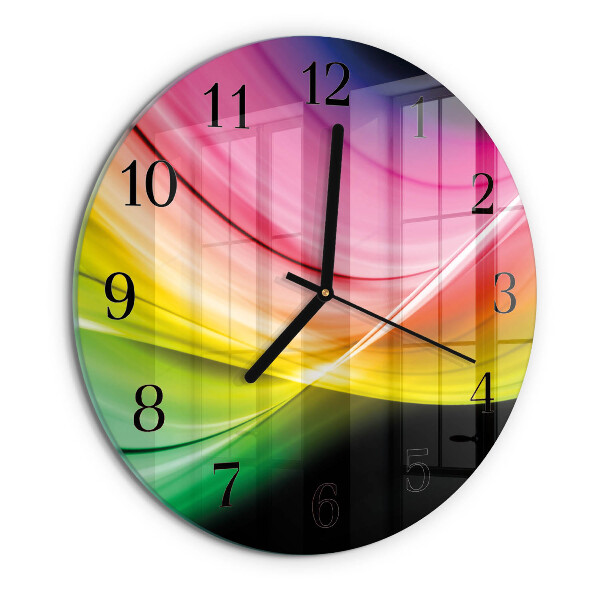 Round wall clock Abstract Lines