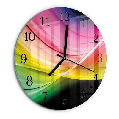 Round wall clock Abstract Lines