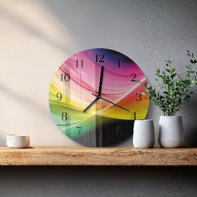 Round wall clock Abstract Lines