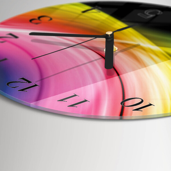 Round wall clock Abstract Lines