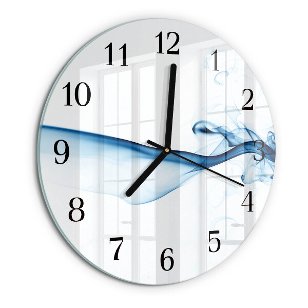 Round wall clock Abstract Smoke