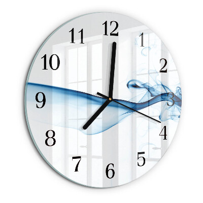 Round wall clock Abstract Smoke