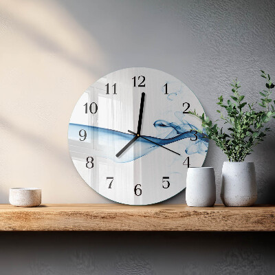 Round wall clock Abstract Smoke