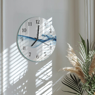 Round wall clock Abstract Smoke