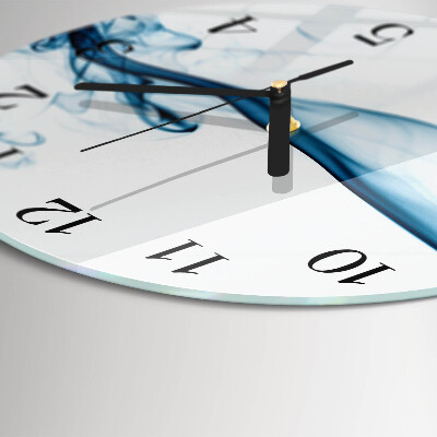 Round wall clock Abstract Smoke