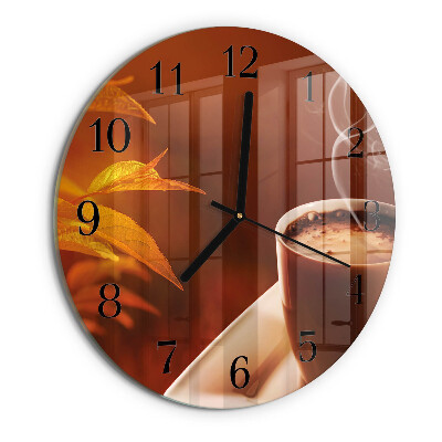 Round wall clock Coffee
