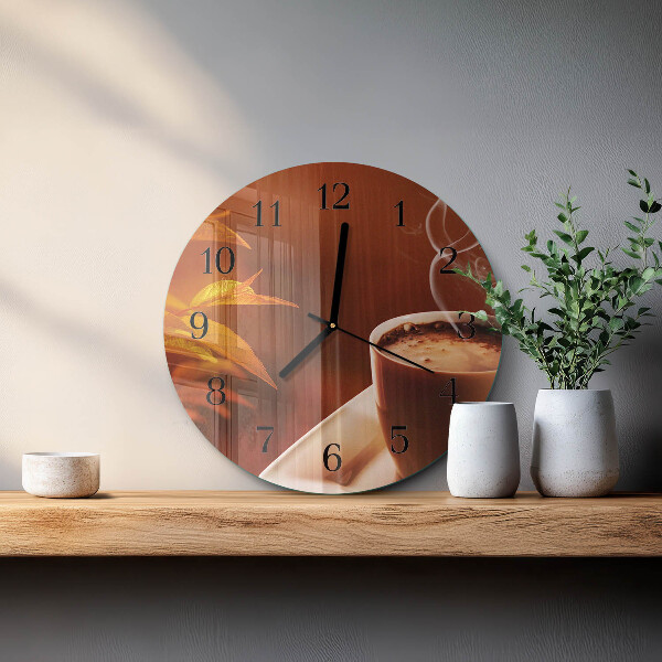 Round wall clock Coffee