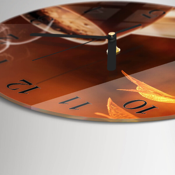Round wall clock Coffee