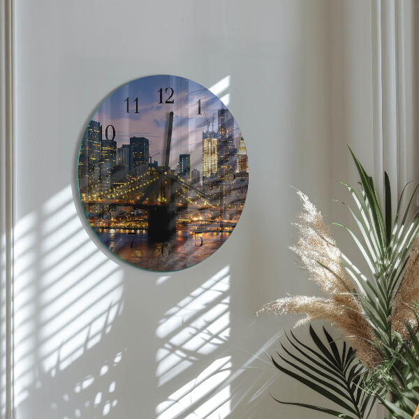Round wall clock Horizontal Bridge