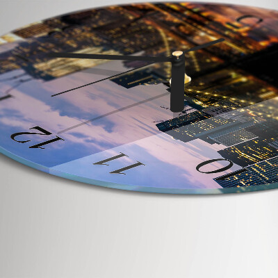 Round wall clock Horizontal Bridge