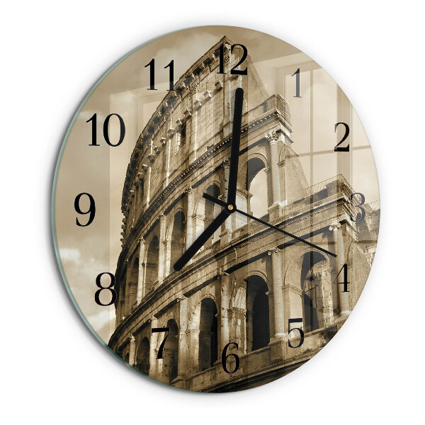 Round wall clock Sepia Colosseum