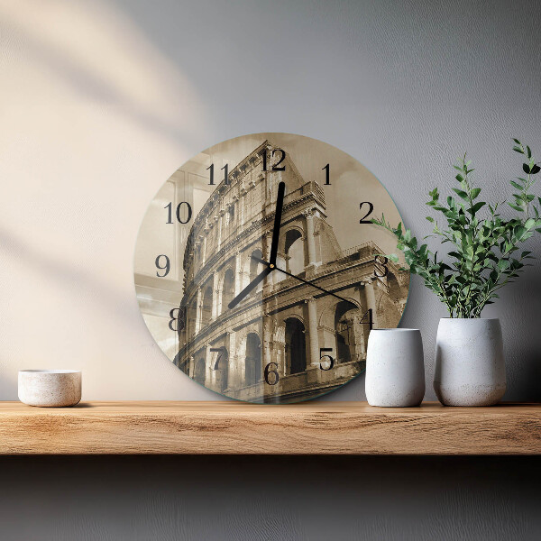 Round wall clock Sepia Colosseum