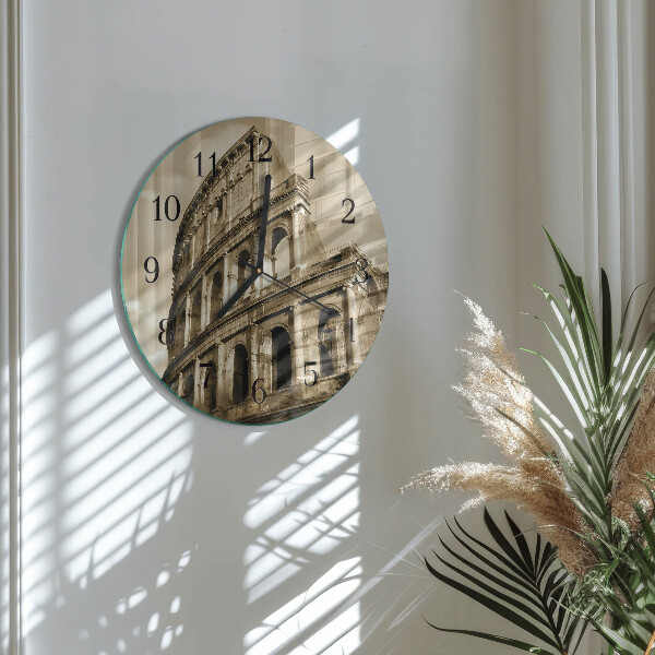 Round wall clock Sepia Colosseum