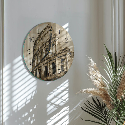 Round wall clock Sepia Colosseum