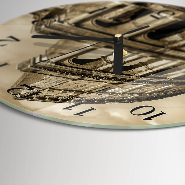 Round wall clock Sepia Colosseum