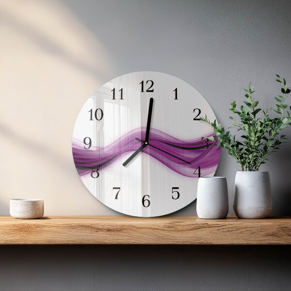 Round wall clock Abstract Lines