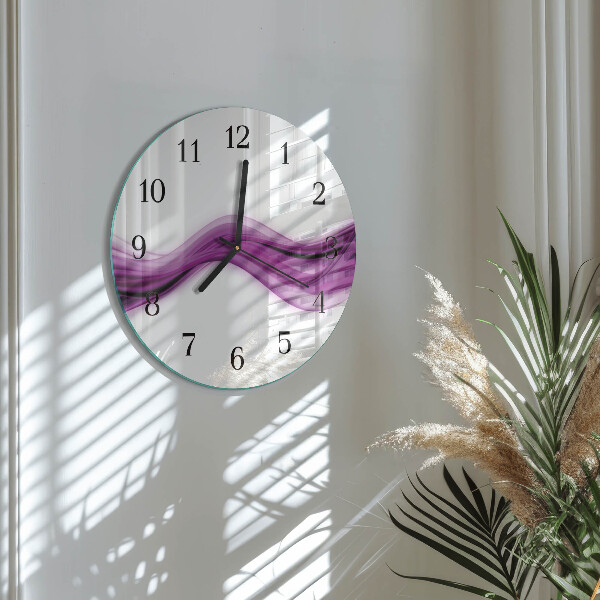 Round wall clock Abstract Lines