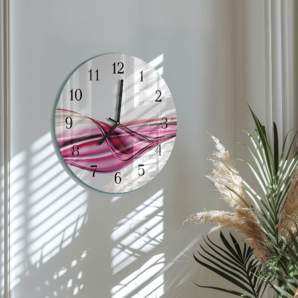 Round wall clock Abstract Lines