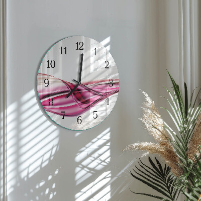 Round wall clock Abstract Lines
