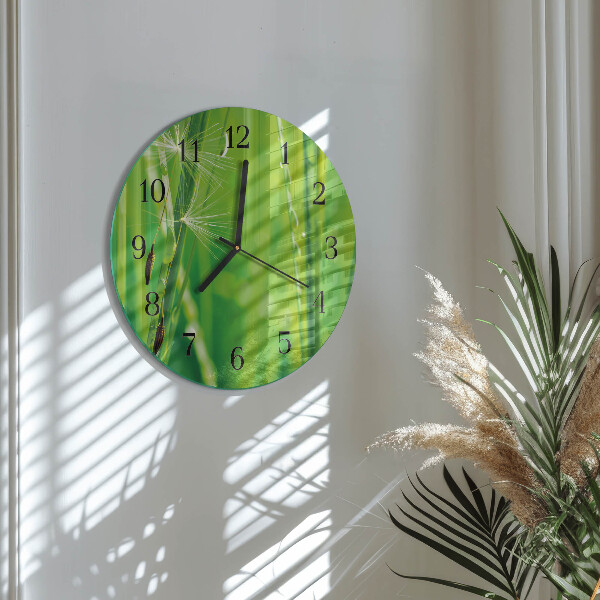 Round wall clock Grass