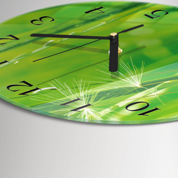 Round wall clock Grass