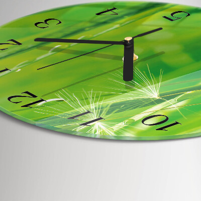 Round wall clock Grass