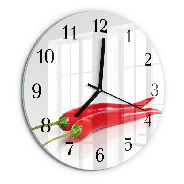 Round wall clock Chili peppers