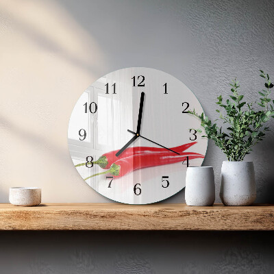 Round wall clock Chili peppers