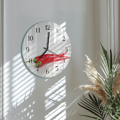 Round wall clock Chili peppers