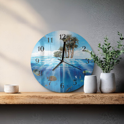 Round wall clock Fish Island
