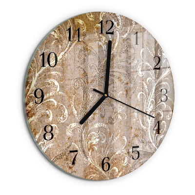 Round wall clock Flower Pattern