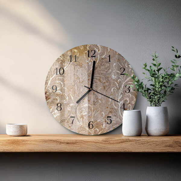 Round wall clock Flower Pattern