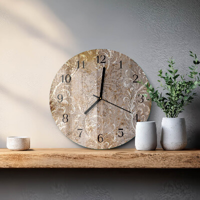 Round wall clock Flower Pattern