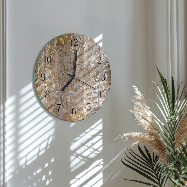 Round wall clock Flower Pattern