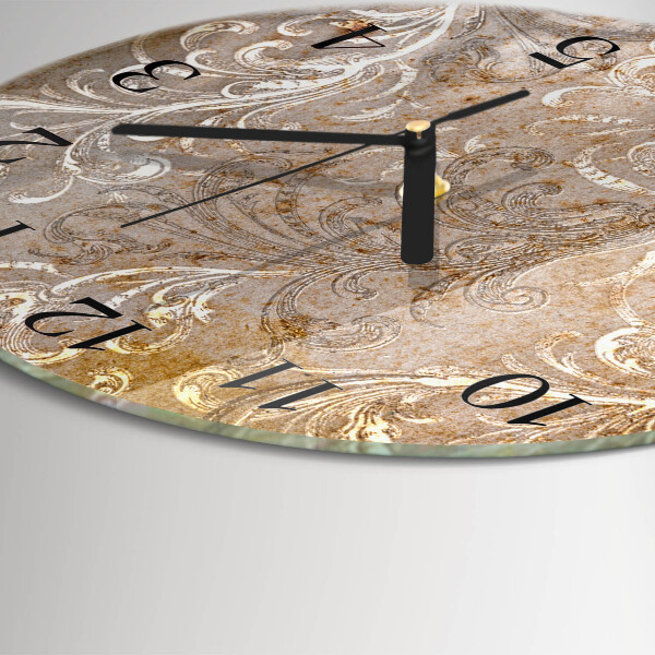 Round wall clock Flower Pattern