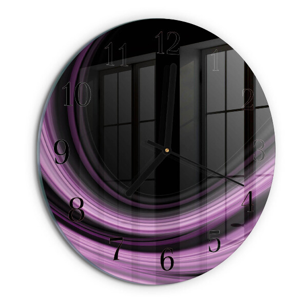 Round wall clock Abstract Lines
