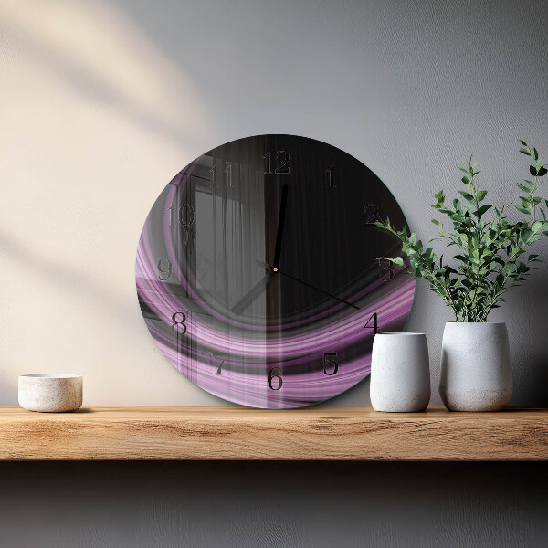 Round wall clock Abstract Lines