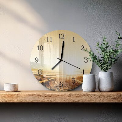 Round wall clock Beach Path