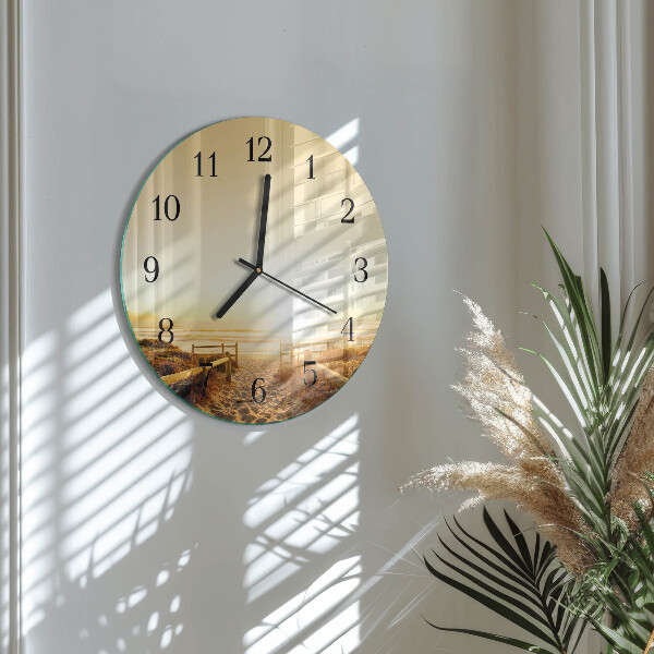 Round wall clock Beach Path