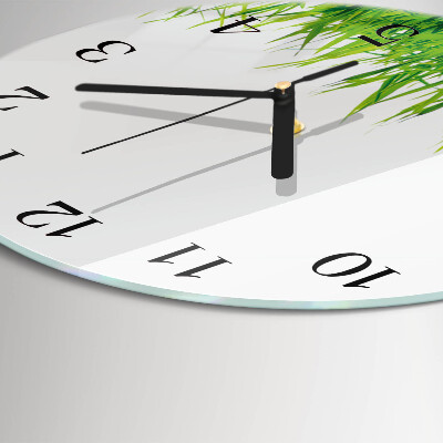 Round wall clock Grass