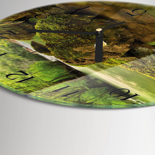 Round wall clock Landscape River