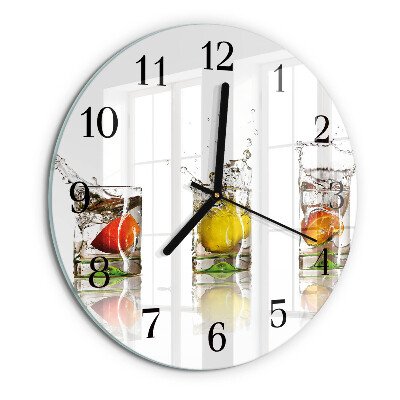 Round wall clock Fruit Glasses