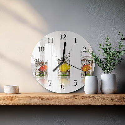 Round wall clock Fruit Glasses