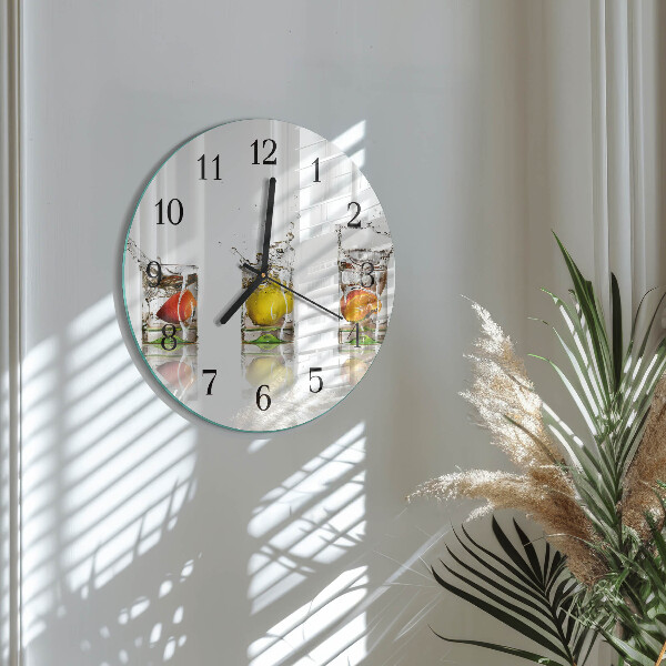 Round wall clock Fruit Glasses