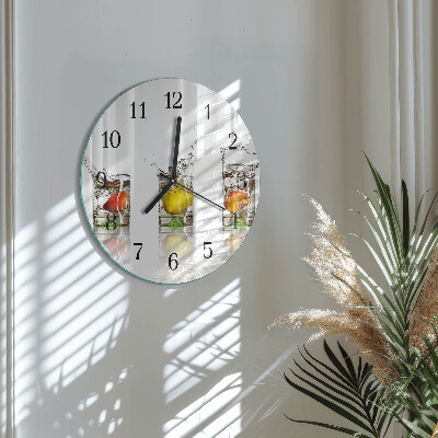 Round wall clock Fruit Glasses