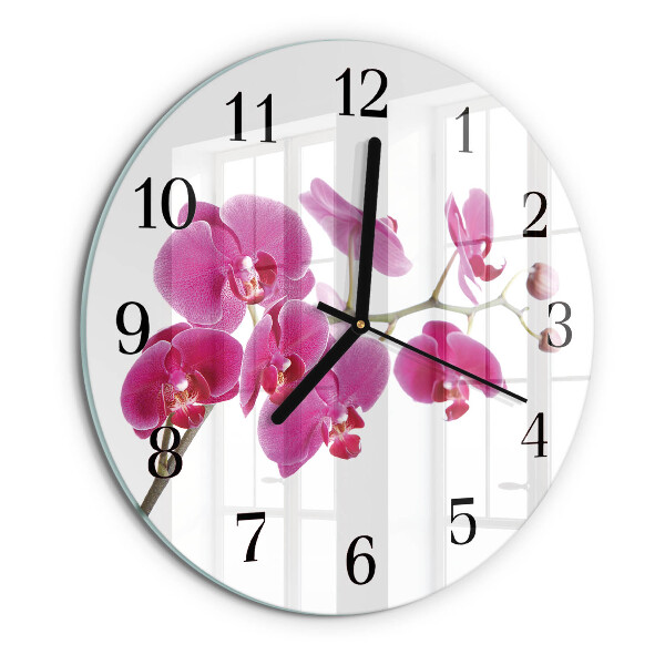 Round wall clock Orchid