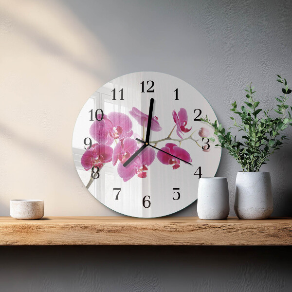 Round wall clock Orchid