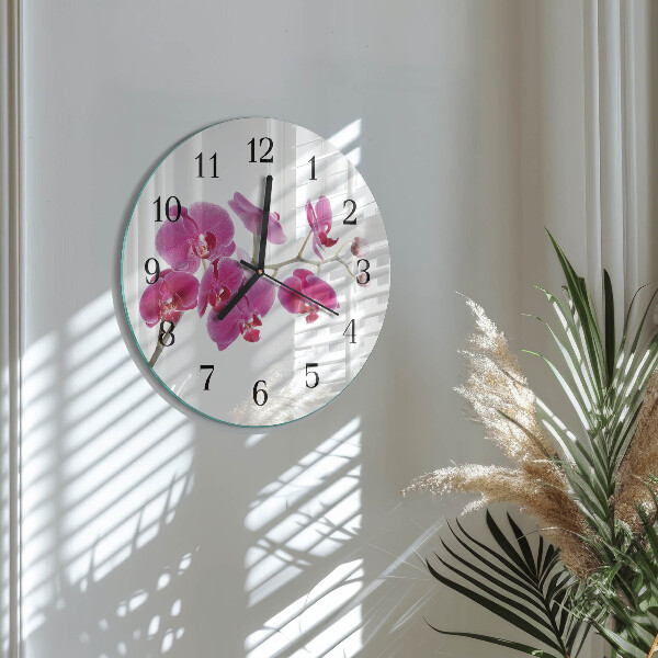 Round wall clock Orchid