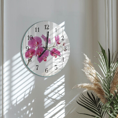 Round wall clock Orchid