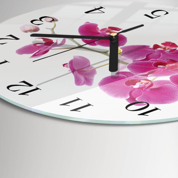 Round wall clock Orchid